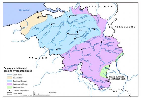carte hydrographique belgique